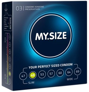 Kondomy MY.SIZE 49 mm, 3 ks – Malé kondomy