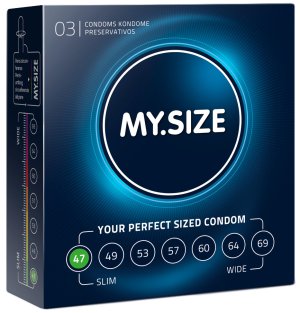Kondomy MY.SIZE 47 mm, 3 ks – Malé kondomy