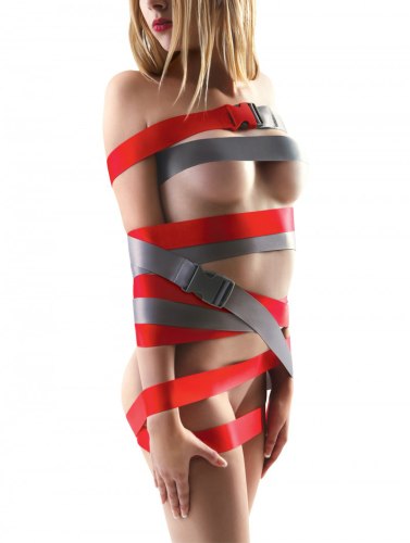 Červené bondage popruhy s přezkami Strap-Ease XL, 2x 1,2 m