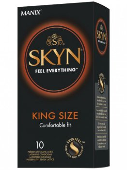 Ultratenké XL kondomy bez latexu SKYN King Size, 10 ks – Kondomy bez latexu