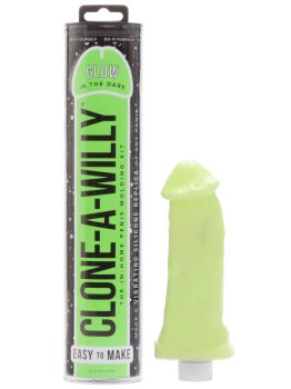 Odlitek penisu Clone-A-Willy Glow in the Dark Green - vibrátor – Odlitky penisu