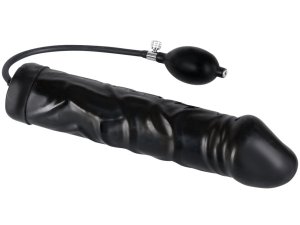 Nafukovací latexové dildo Black Giant Latex Balloon – Nafukovací anální dilda a kolíky