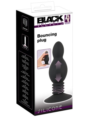 Anální kolík s pružinou Black Velvets Bouncing Plug
