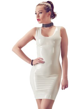 Latexové minišaty, bílé – Latexové šaty