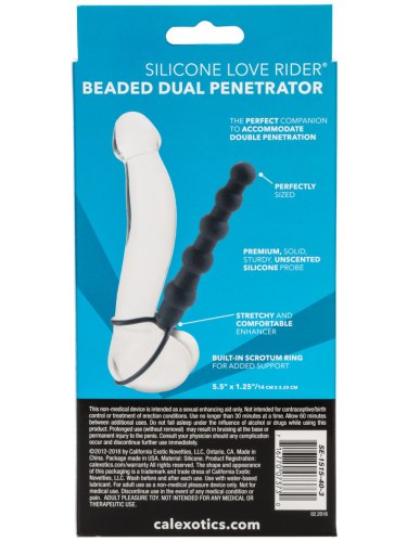 Připínací penis pro muže Love Rider Beaded Dual Penetrator