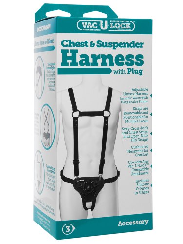 Univerzální harnes s hrudním postrojem Vac-U-Lock Chest & Suspender Harness