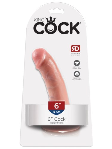 Realistické dildo s přísavkou King Cock 6"