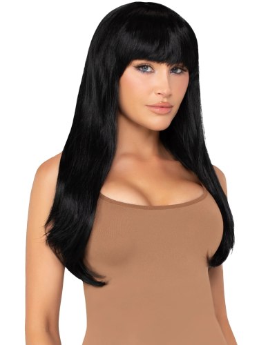 Paruka s ofinou Bangin - černá, dlouhá