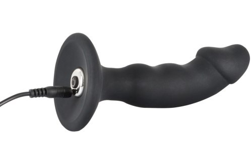 Realistický nabíjecí vibrační anální kolík Black Velvets