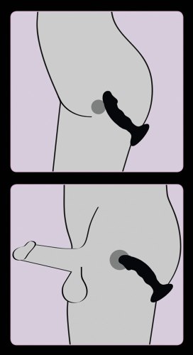 Realistický nabíjecí vibrační anální kolík Black Velvets