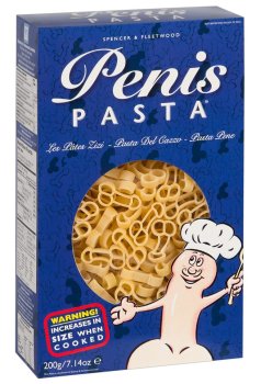 Těstoviny ve tvaru penisu Penis Pasta – Erotické legrácky, ptákoviny