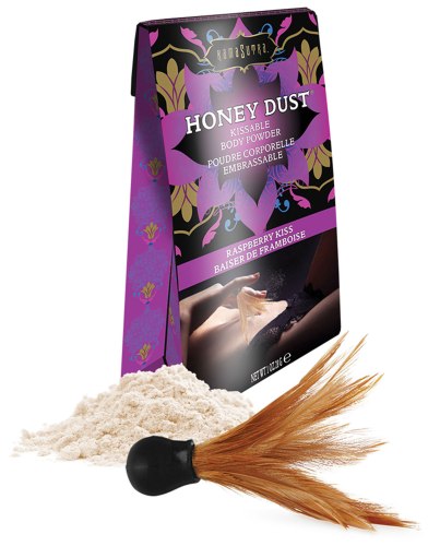 Slíbatelný tělový pudr Honey Dust Raspberry Kiss, 28 g