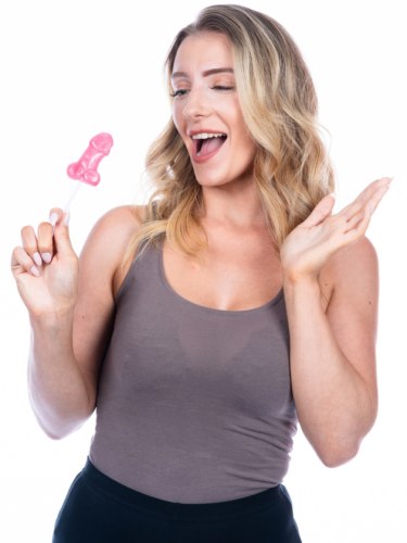 Jahodové lízátko ve tvaru penisu Succulent Willie