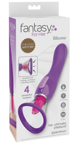 Sací stimulátor klitorisu s jazýčkem/vibrátor na bod G Fantasy For Her