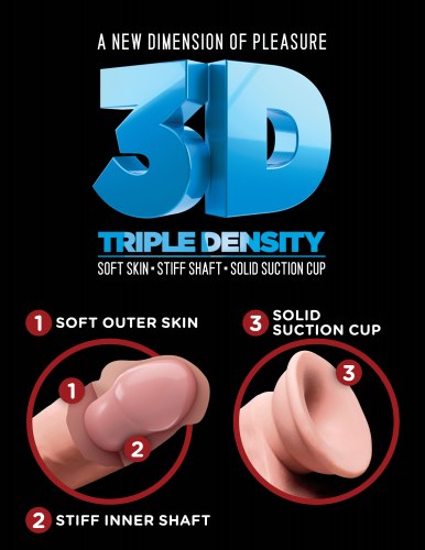 Realistické dildo Triple Density 9"