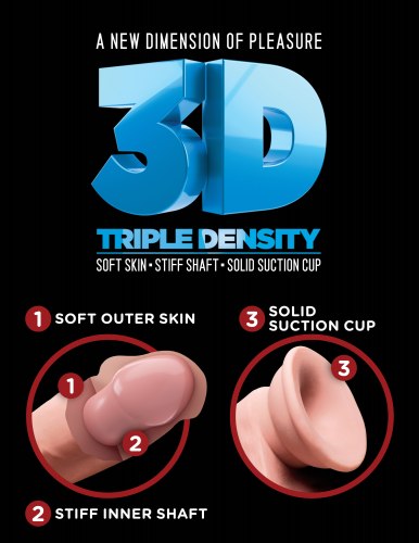 Realistické dildo s varlaty Triple Density 5"
