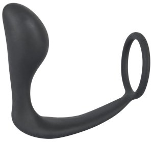 Stimulátor prostaty s kroužkem na penis Black Velvets – Stimulátory prostaty
