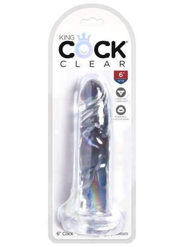 Dildo s přísavkou King Cock Clear 6"