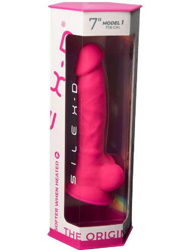 Realistické dildo z paměťového silikonu SILEXD 7" Model 1
