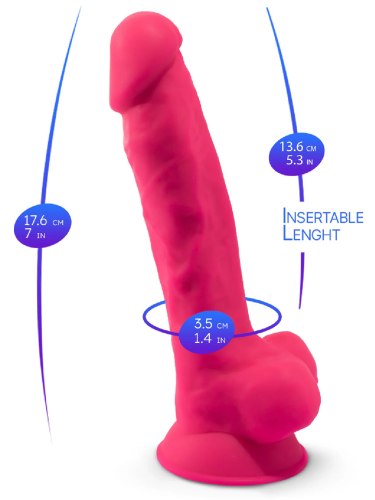 Realistické dildo z paměťového silikonu SILEXD 7" Model 1