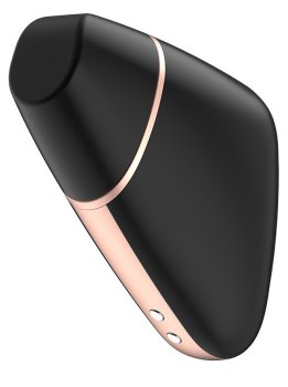 Luxusní nabíjecí stimulátor klitorisu Satisfyer Love Triangle, černý – ovládaný mobilem – Bezdotyková stimulace klitorisu