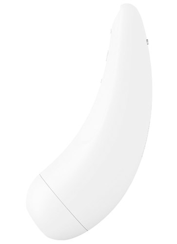 Nabíjecí stimulátor klitorisu Satisfyer Curvy 2+, bílý – ovládaný mobilem