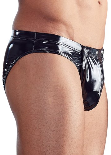 Lakované slipy s odnímatelným poklopcem Black Level