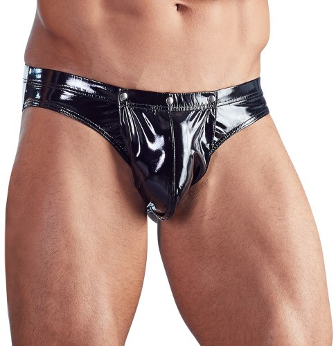 Lakované slipy s odnímatelným poklopcem Black Level