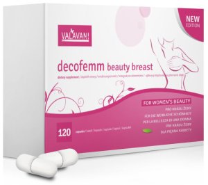 Tablety pro zvětšení a zpevnění poprsí Decofemm beauty breast – Krémy na zvětšení poprsí, zadečku