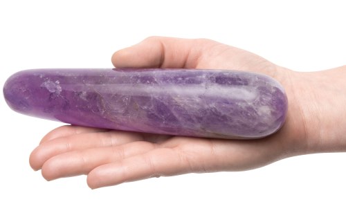 Oboustranné dildo z ametystu Pure Amethyst Wand