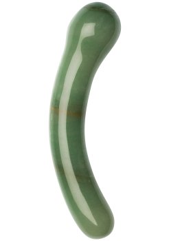 Oboustranné dildo z jadeitu Jade Curve – Dvojitá a oboustranná dilda