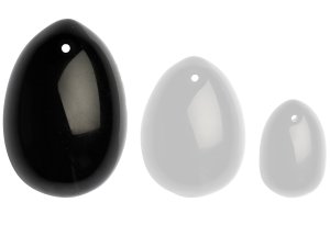 Yoni vajíčko z obsidiánu Black Obsidian Egg (L), velké – Yoni vajíčka