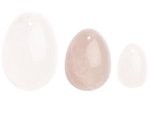 Yoni vajíčko z růženínu Rose Quartz Egg (M), střední – Yoni vajíčka