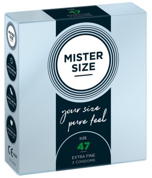 Kondomy MISTER SIZE 47 mm, 3 ks – Malé kondomy