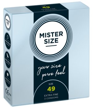 Kondomy MISTER SIZE 49 mm, 3 ks – Malé kondomy