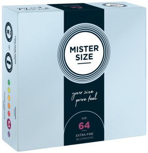 Kondomy MISTER SIZE 64 mm, 36 ks – XL a XXL kondomy pro velké penisy