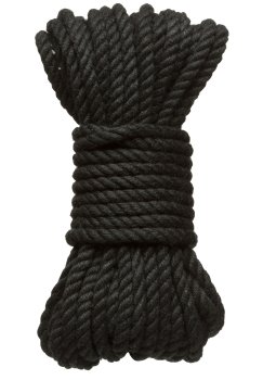 Konopné lano na bondage Hogtied Bind & Tie 30 ft, 9 m (černé) – Bondage lana