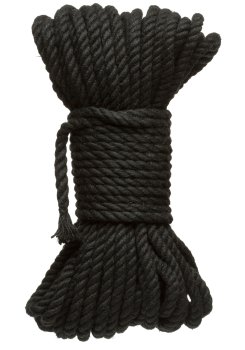 Konopné lano na bondage Hogtied Bind & Tie 50 ft, 15 m (černé) – Bondage lana