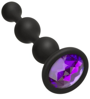 Silikonové anální kuličky s krystalem Booty Bling – Anální kuličky a korále
