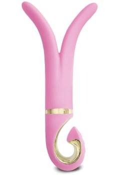 Luxusní dvojitý vibrátor Gvibe 3 Candy Pink – Dvojité a trojité vibrátory