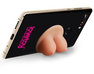 Vzrušující, zábavné a sexy doplňky do domácnosti: Stojánek na mobil ve tvaru prsou Lovetoy