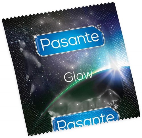 Svítící kondomy Pasante Glow, 12 ks