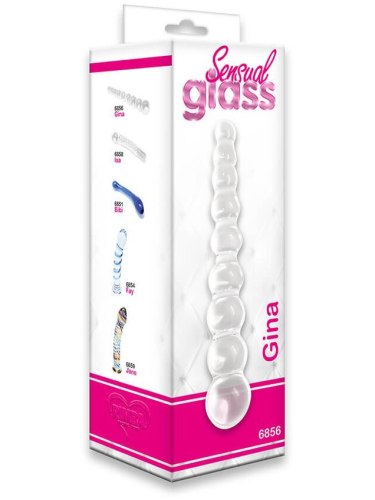 Oboustranné skleněné dildo Gina