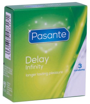 Kondomy Pasante Delay Infinity - na oddálení ejakulace – Znecitlivující kondomy na oddálení ejakulace