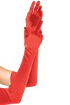 Dlouhé saténové rukavice Leg Avenue, červené