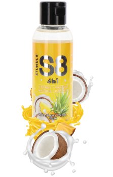 Lubrikační a masážní gel S8 4-in-1 Tropical Pina Colada Slush – Lubrikační gely s příchutí (na orální sex)