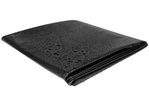 Měkčené PVC prostěradlo JoyDivision (180 x 260 cm), černé – Lakované ložní prádlo