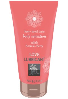 Ochucený lubrikační gel Shiatsu Acerola cherry Love Lubricant – třešeň acerola – Lubrikační gely s příchutí (na orální sex)