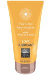 Ochucený lubrikační gel Shiatsu White tea & Peach Love Lubricant – bílý čaj a broskev