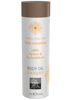 Jedlý masážní olej Shiatsu Body Oil Luxury Apricot & Sea buckthorn – Masážní oleje